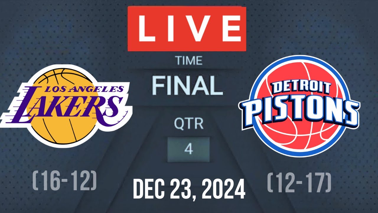 NBA LIVE! LOS ANGELES LAKERS VS DETROIT PISTONS I NBA 2K25 December 23, 2024 PISTONS vs LAL 2K25