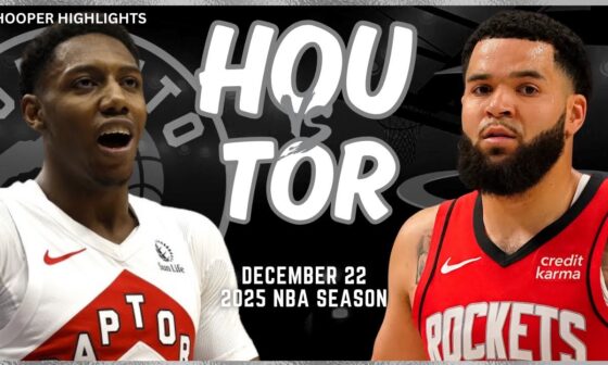 Houston Rockets vs Toronto Raptors Full Game Highlights | Dec 22 | 2025 NBA Season