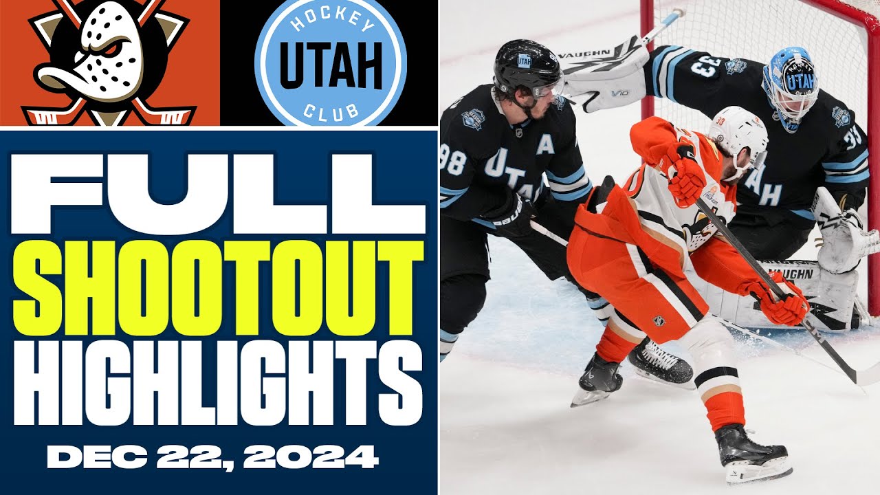 Anaheim Ducks at Utah Hockey Club | FULL Shootout Highlights - December 22, 2024