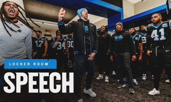 Panthers FIERY locker room speech after OT win over the Cardinals | Carolina Panthers