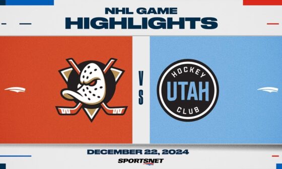 NHL Highlights | Ducks vs. Utah HC - December 22, 2024