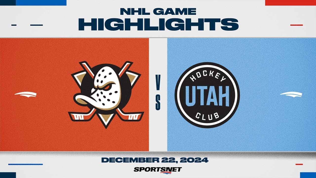 NHL Highlights | Ducks vs. Utah HC - December 22, 2024