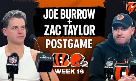 Joe Burrow & Zac Taylor React to Bengals WIN Over Browns | NFL Week 16