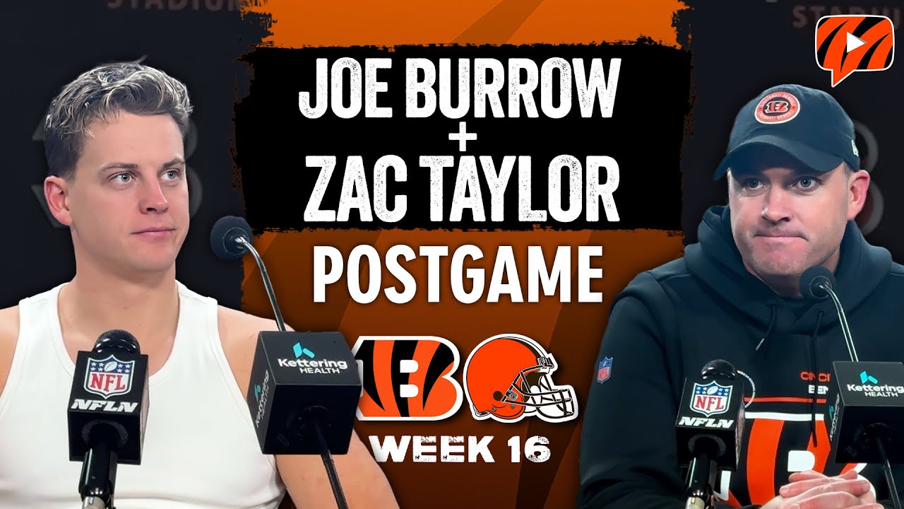 Joe Burrow & Zac Taylor React to Bengals WIN Over Browns | NFL Week 16