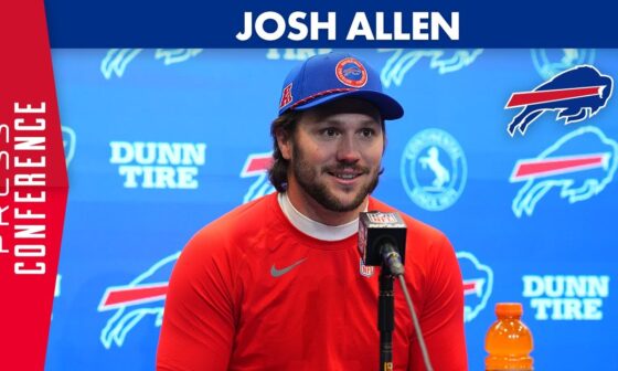 Josh Allen Talks Tough Division Win vs Patriots, his injury status, and more! | Buffalo Bills