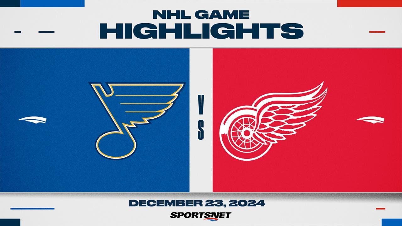 NHL Highlights | Blues vs. Red Wings - December 23, 2024