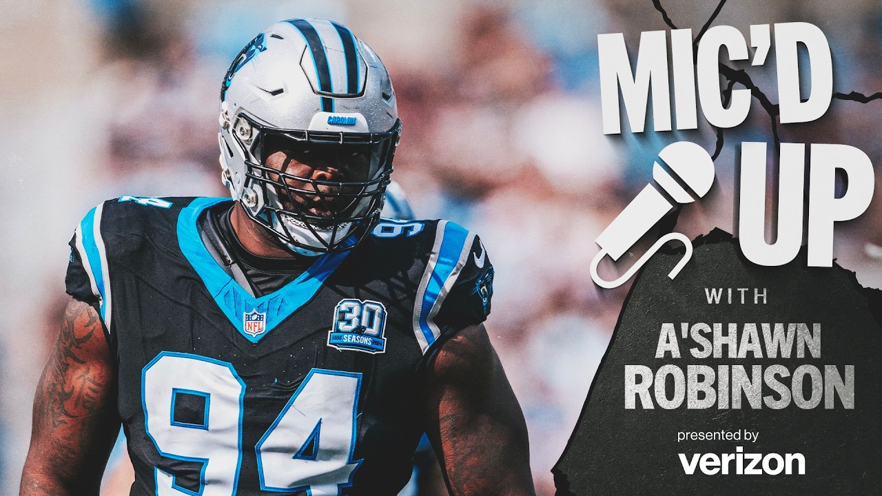 A’Shawn Robinson MIC’D UP for OT win over Kyler Murray and the Cardinals | Carolina Panthers