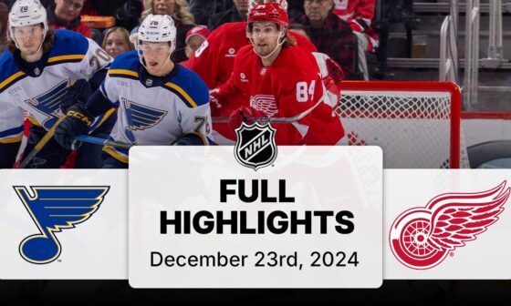 NHL Highlights | Blues vs. Red Wings | December 23, 2024