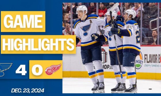 Game Highlights: Blues 4, Red Wings 0