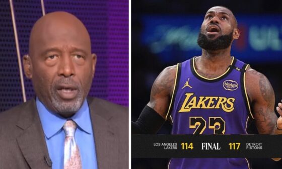 "Lakers waste LeBron James' talent" - James Worthy react Los Angeles fall to Detroit Pistons 117-114