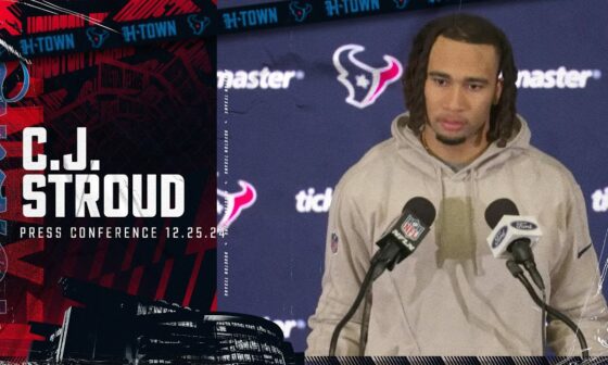 C.J. Stroud addresses the media following Christmas Day game against the Baltimore Ravens