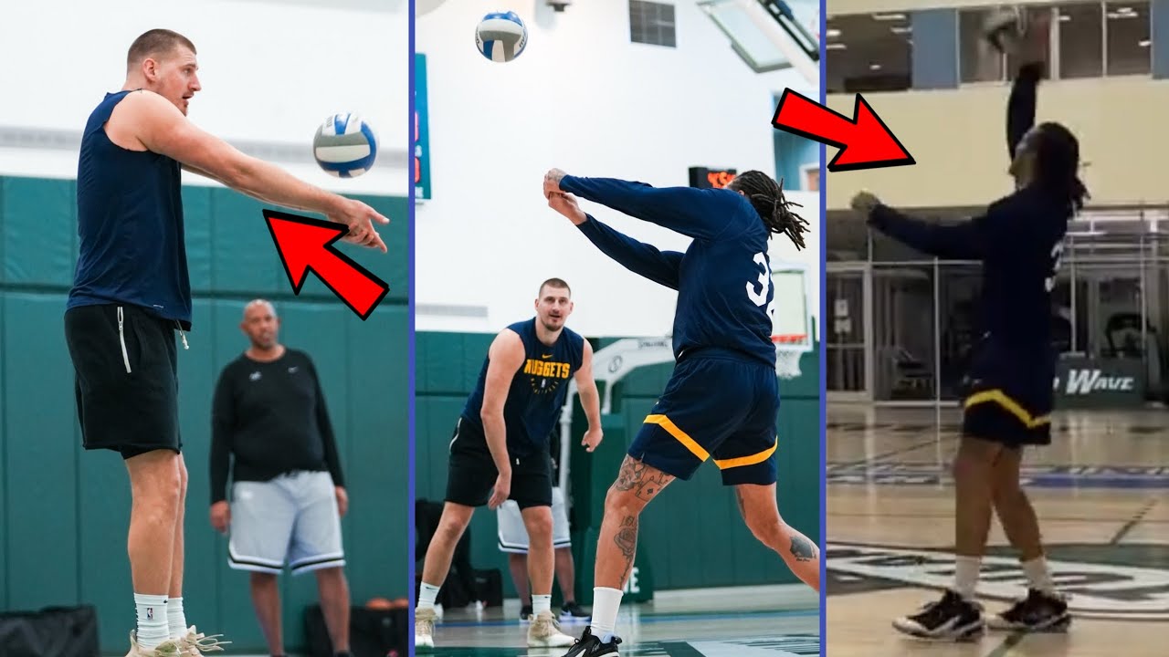 Nikola Jokic & Denver Nuggets Showing Their Volleyball Skills During Practice Today!