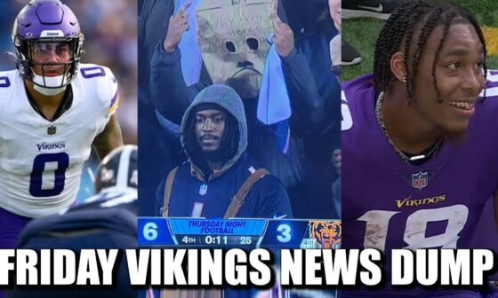 Minnesota Vikings News Dump (12.27.2024) | Ivan Pace Jr Tough, Bears Down Bad, Jefferson Loves Fans