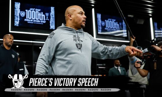 Antonio Pierce's Locker Room Victory Speech vs. Jaguars | Raiders | NFL