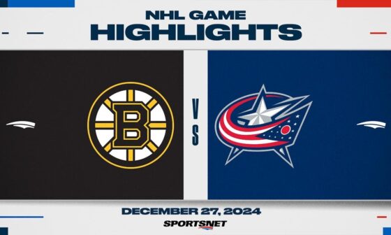 NHL Highlights | Bruins vs. Blue Jackets - December 27, 2024