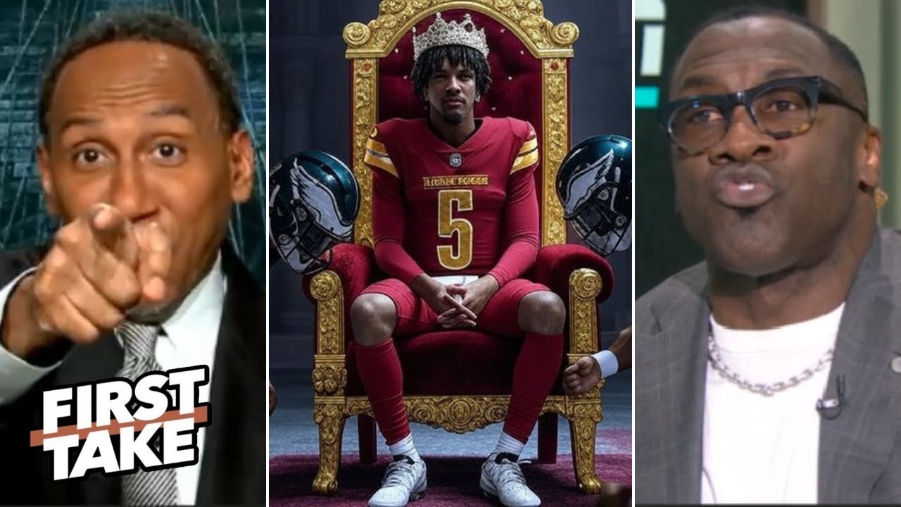 FIRST TAKE | "Jayden Daniels is REAL" - Stephen A. claims Commanders can win NFC after beat Eagles