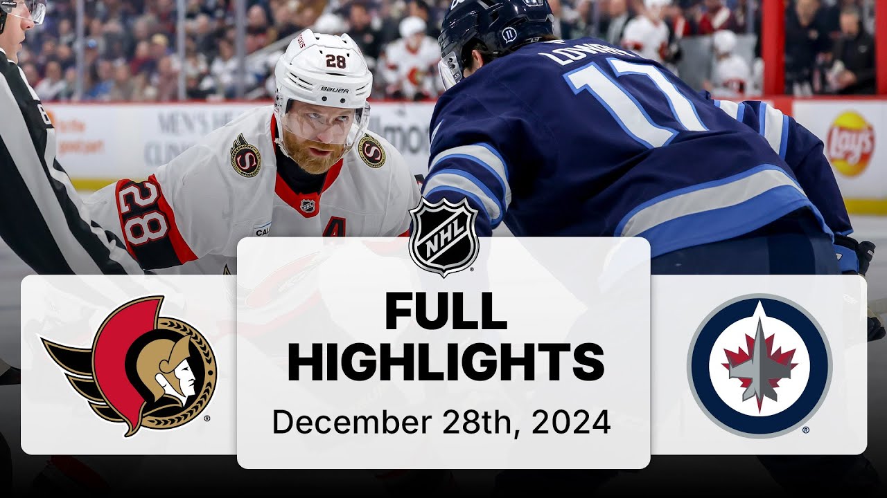 NHL Highlights | Senators vs. Jets | December 28, 2024