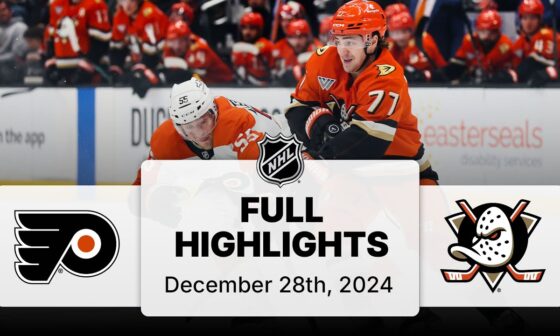 NHL Highlights | Flyers vs. Ducks | December 28, 2024