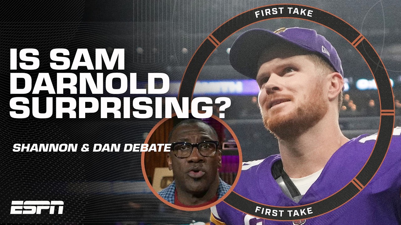 Shannon Sharpe has been SURPRISED by Sam Darnold's success 🗣️ 'I WOULDN'T HAVE GUESSED' | First Take