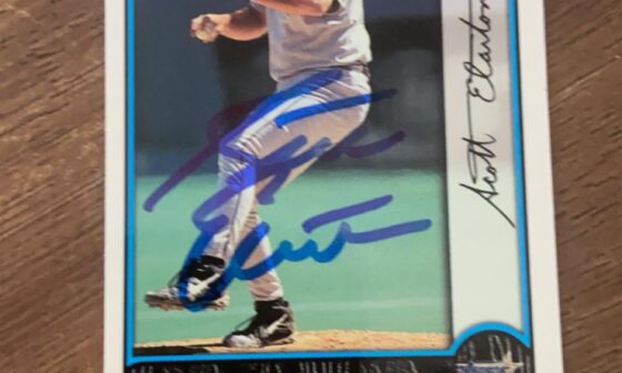 Got a Scott Elarton signed card via TTM today