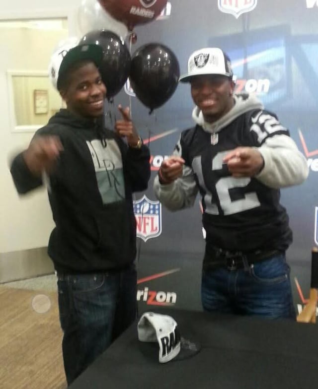 That time I won Raider Tix at a Jacoby Ford meet & greet