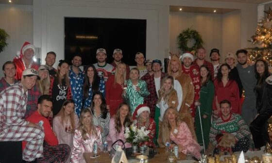 The Flames had a Christmas pj party