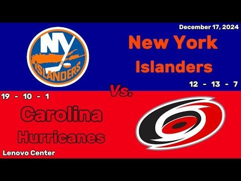 New York Islanders vs Carolina Hurricanes | December 17, 2024 | All Goals