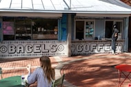 The early lunch rush at the Starship Bagel in downtown Dallas on Dec. 5, 2024. 