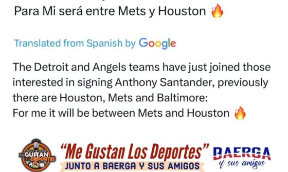 Carlos Baerga calls his shot again: Predicts Anthony Santander will land in HOUSTON or NYM