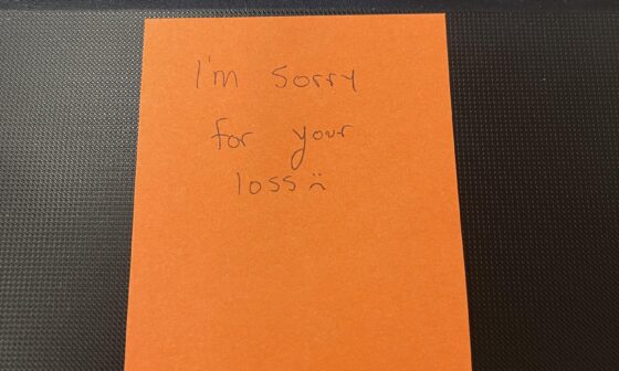 Mets coworker left me a little love note this morning