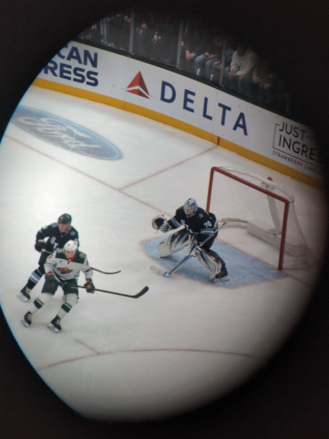 Caught a gif of Veggie doing what Veggie does best through some binoculars against the Wild