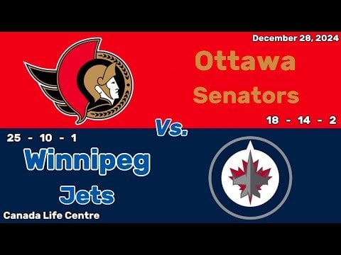 Ottawa Senators vs Winnipeg Jets | December 28, 2024 | All Goals