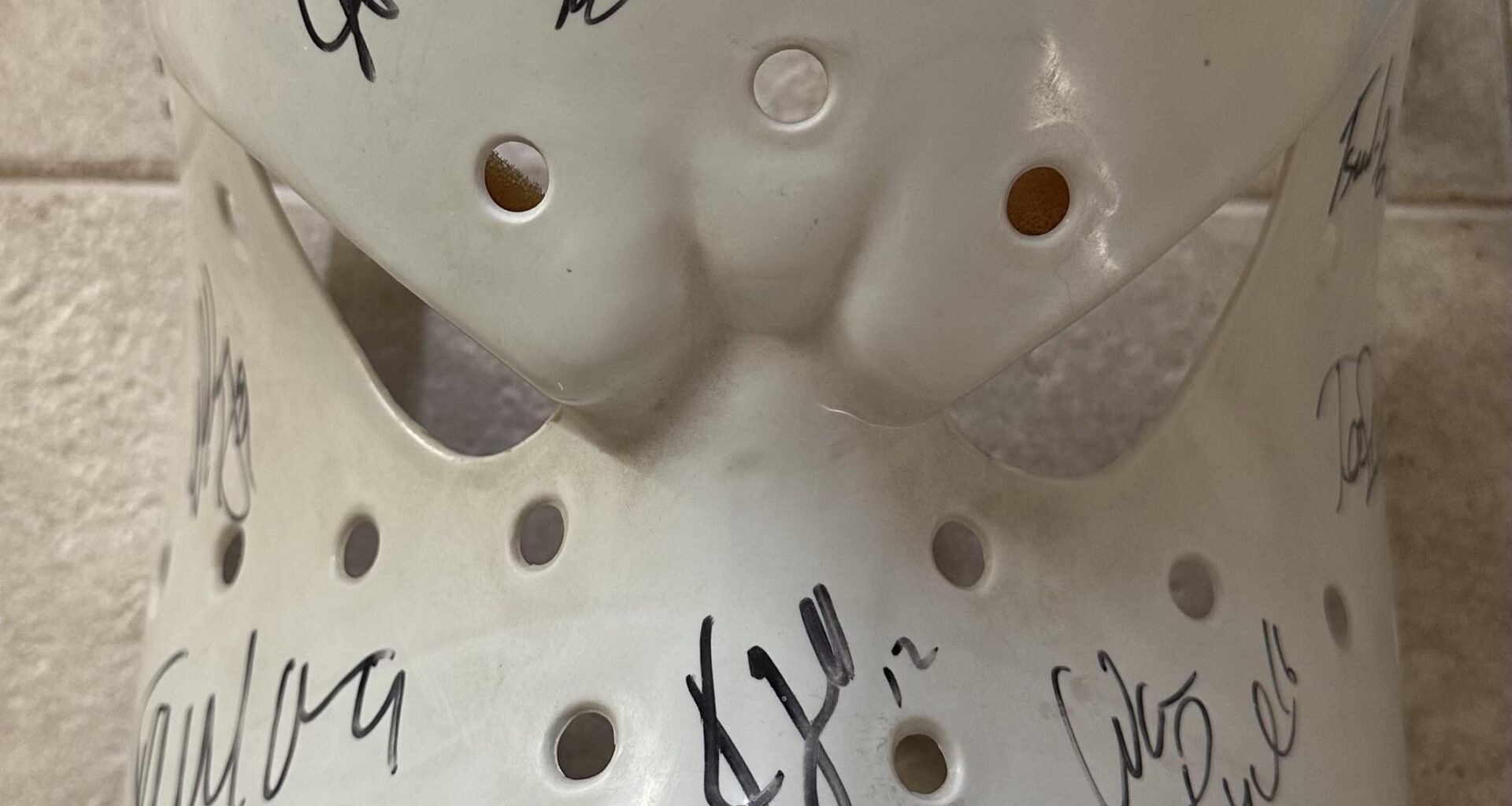 Inaugural season signed mask