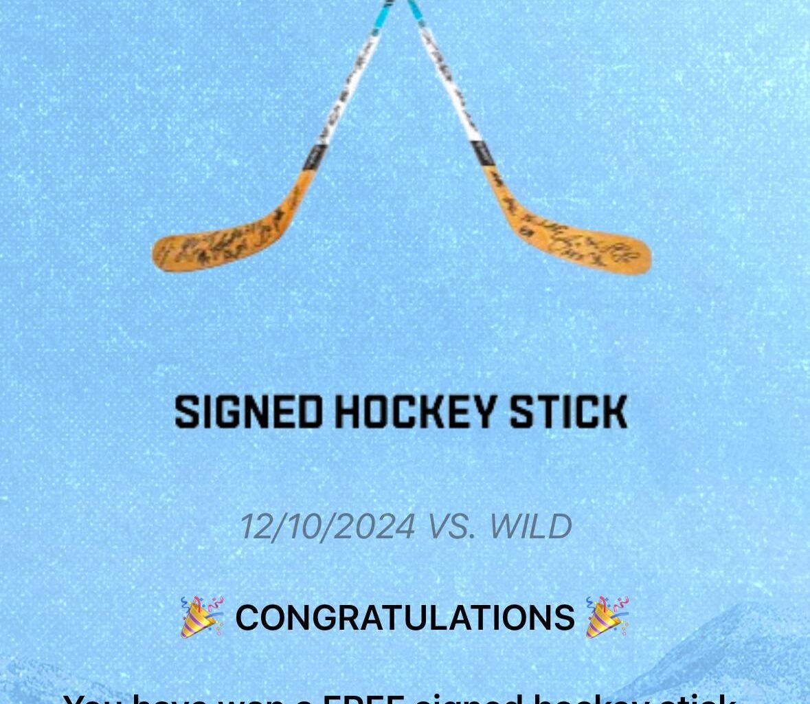 Signed hockey stick??