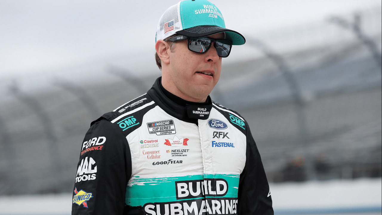 NASCAR Cup Series driver Brad Keselowski (6) during the Brickyard 400 at Indianapolis Motor Speedway.