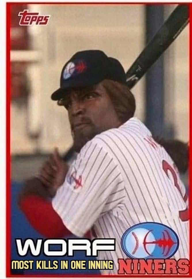 Worf: most kills in one inning. Death to the opposition!