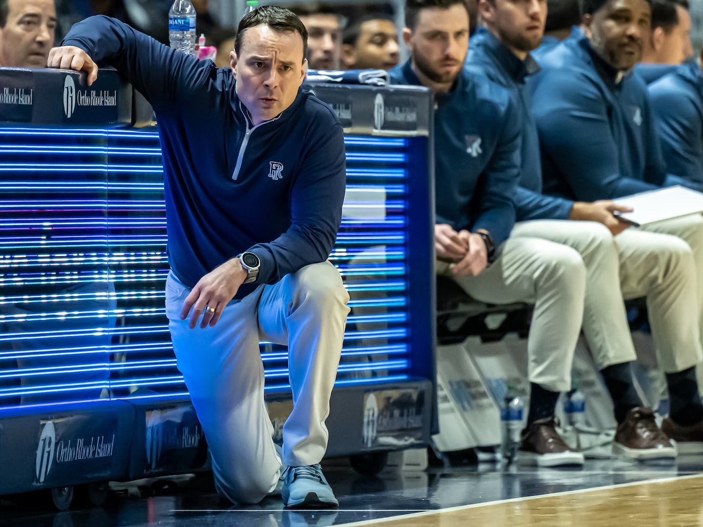 University of Rhode Island men's basketball coach Ryan "Archie" Miller.