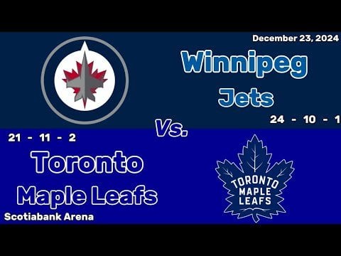 Winnipeg Jets vs Toronto Maple Leafs | December 23, 2024 | All Goals