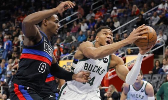 Giannis made 39 mid-range jumpers last season (73 games). This season, he has made 40 in 16 games.