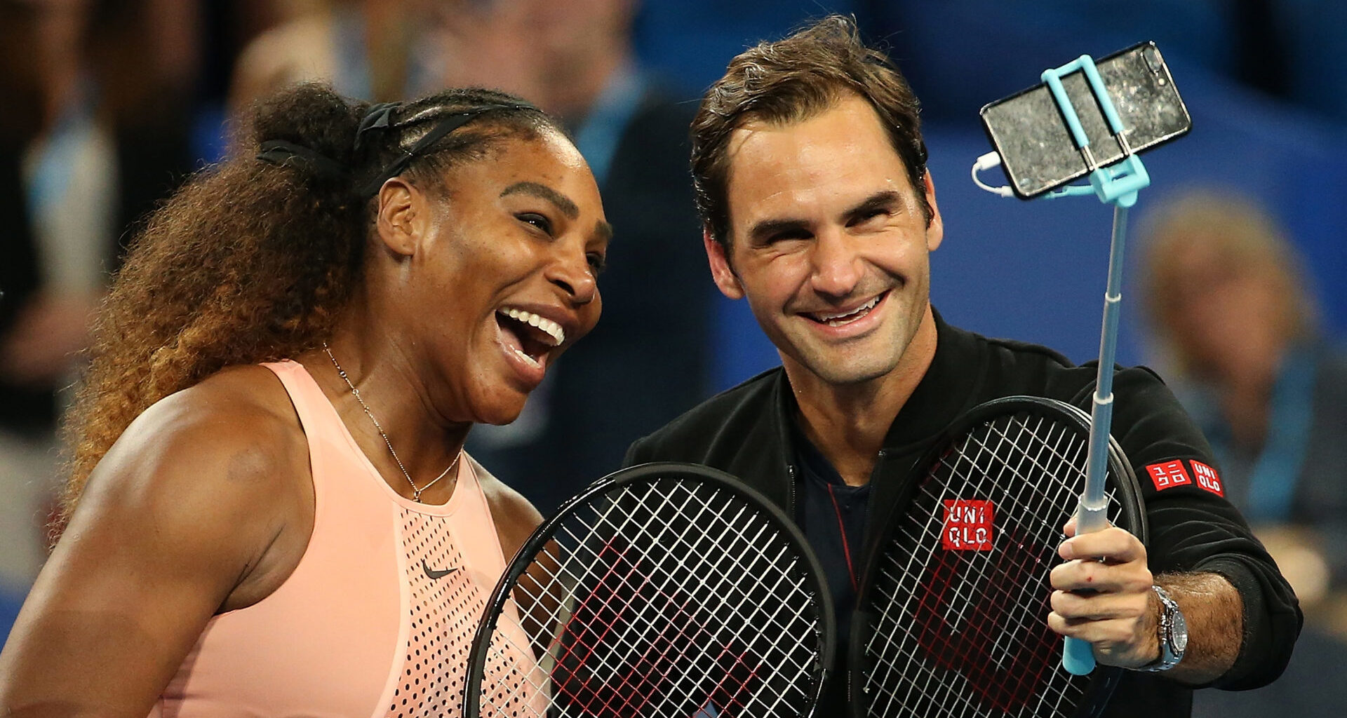 What happened in the 'once in a lifetime match' where Serena Williams faced Roger Federer