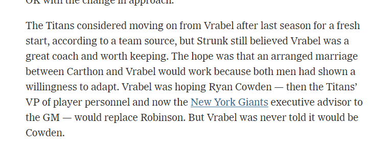 Food for thought: Mike Vrabel's preferred GM candidate is already in the building...