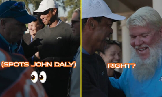 Tiger Woods can't resist cheeky John Daly jibe when spotting old rival at PNC Championship