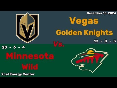 Vegas Golden Knights vs Minnesota Wild | December 15, 2024 | All Goals