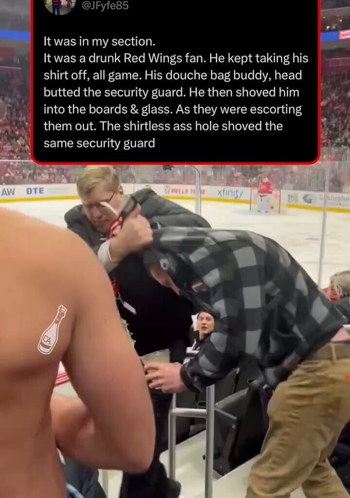 Highlights from the fight during last nights game