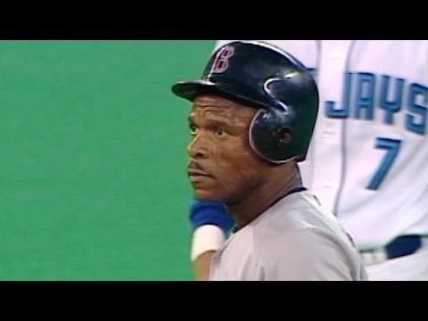 Rickey Henderson records his 1400th career stolen base