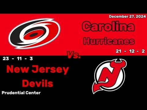 Carolina Hurricanes vs New Jersey Devils | December 27, 2024 | All Goals