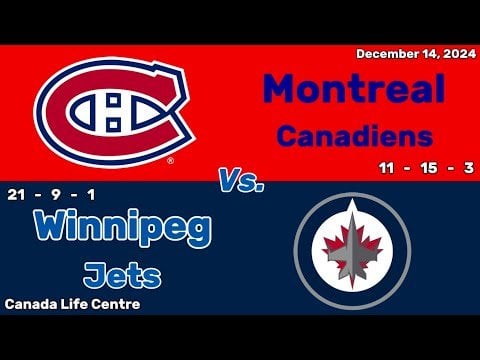 Montreal Canadiens vs Winnipeg Jets | December 14, 2024 | All Goals