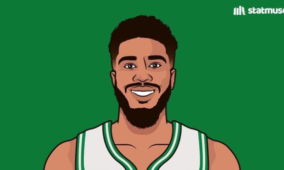 [StatMuse] Tatum tonight: 28 points, 12 rebounds, 2 assists