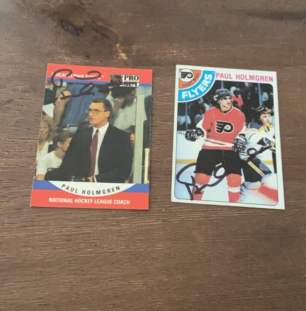 Got 2 signed cards from Paul Holmgren via TTM