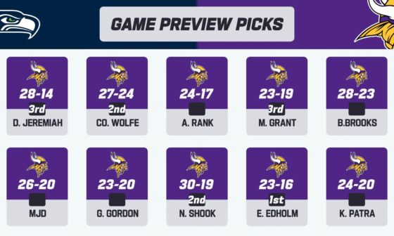 NFL Game Preview picks for week 16 against the Vikings. Another full sweep...